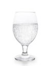 Glass of sparkling water isolated with clipping path Royalty Free Stock Photo