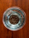 Glass of sparkling water