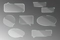Glass speech bubbles for chat dialog