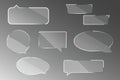 Glass speech bubbles for chat dialog Royalty Free Stock Photo