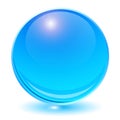 Glass sphere blue Royalty Free Stock Photo