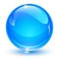 Glass sphere blue Royalty Free Stock Photo