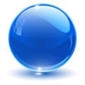 Glass sphere blue Royalty Free Stock Photo