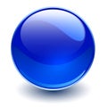 Glass sphere blue