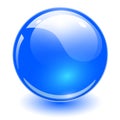 Glass sphere blue Royalty Free Stock Photo