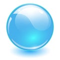 Glass sphere blue Royalty Free Stock Photo