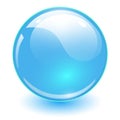 Glass sphere blue Royalty Free Stock Photo