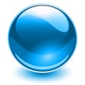 Glass sphere blue Royalty Free Stock Photo