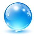 Glass sphere blue