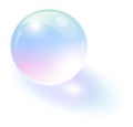 Glass sphere, iridescence pearl shimmering with colors, Royalty Free Stock Photo