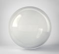 glass sphere isolated on a grey.
