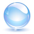 Glass sphere light blue