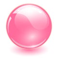 Glass sphere pink Royalty Free Stock Photo
