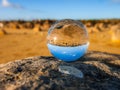 Glass Sphere with Pinnacles desert Australia Royalty Free Stock Photo