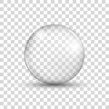 Glass sphere. Realistic water bubble. Soap bubble Royalty Free Stock Photo