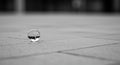 Glass Sphere Reflection on Gray Pavement Royalty Free Stock Photo