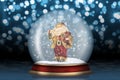 Glass sphere with Santa Claus