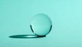 Glass Sphere on Teal Background Royalty Free Stock Photo