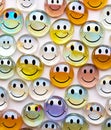 Glass spheres smilies Royalty Free Stock Photo