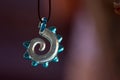 Glass spiral pendant Royalty Free Stock Photo