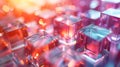 Glass Squares Rotation on Light Background - Abstract 3D Animation Loop Royalty Free Stock Photo