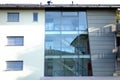 Glass Stairwell Apartment Building Outside Royalty Free Stock Photo