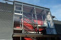 Glass stairwell of a modern building Royalty Free Stock Photo