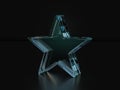 Glass star symbol 3D illustration