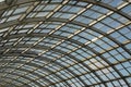 Glass and steel roof structure