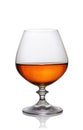 Glass of strong alcoholic drink cognac