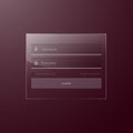 Glass style modern login template design