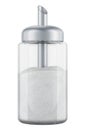 Glass Sugar Dispenser Pourer. Sugar shaker with sugar, 3D rendering