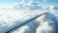 Cloud Bridge: A Visionary Design Royalty Free Stock Photo