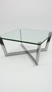 Glass table with a silver frame Royalty Free Stock Photo