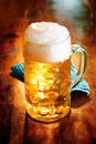 Glass tankard of frothy craft beer