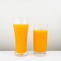 The glass of tasty pure orange juice Royalty Free Stock Photo