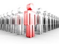 Glass Team Group With Red Leader Icon Royalty Free Stock Photo