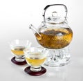 Glass teapot Chinese tea Royalty Free Stock Photo