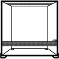 Glass terrarium, paludarium with ventilation grille and glass doors. Terrarium Contour lines drawn, drawing Royalty Free Stock Photo