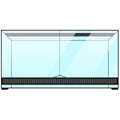 Glass terrarium, paludarium with ventilation rosettes and glass doors. Terrarium illustration graphic Royalty Free Stock Photo