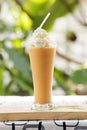 Glass of Thai Tea smoothie