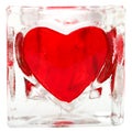 Glass tile with heart