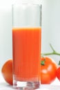 Glass of tomato juice closeup Royalty Free Stock Photo