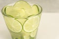 Glass of traditional brazilian drink, caipirinha with lemon Royalty Free Stock Photo