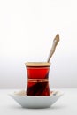 The glass of traditional Turkish tea Royalty Free Stock Photo
