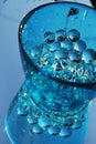 Glass water with transparant bubbles