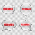 Glass Transparency Feedback Speech Bubble Vector Royalty Free Stock Photo