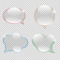 Glass Transparency Speech Bubble Vector Royalty Free Stock Photo