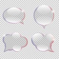 Glass Transparency Speech Bubble Vector Royalty Free Stock Photo