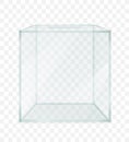 Glass transparent ballot box for election voting vector illustration